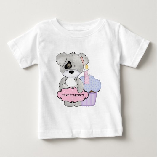 Pour Bébé C'est mon premier T-shirt d'anniversaire (Devant)