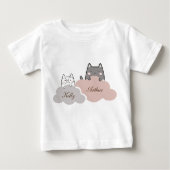 Pour Bébé Chatte Motif Kitten Cloud Baby T-shirt (Devant)
