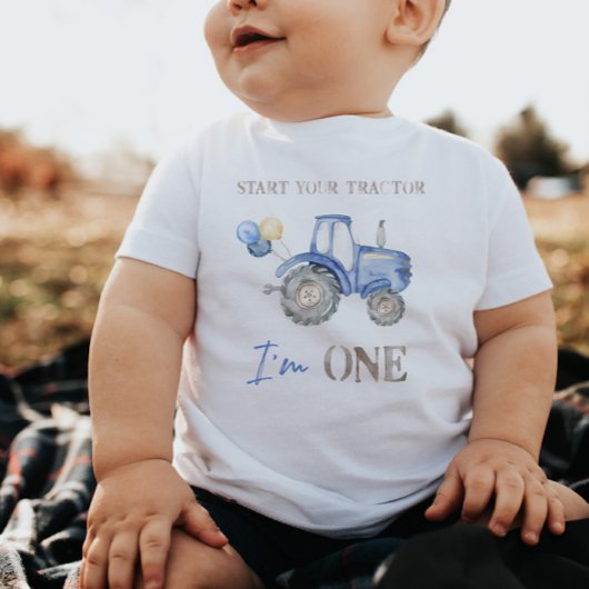 Pour Bébé Chemise bleue Anniversaire T-Shirt