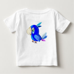 Pour Bébé Chemise T-shirt Bleu Parrot Amusant
