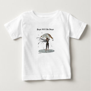 Pour Bébé Chemise T-Shirt Garçon Fée De Pluie Avec Feuilles