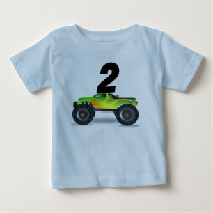 POUR BÉBÉ CHEMISE T-SHIRT MONSTER TRUCK AGE 2 DEUX ANS