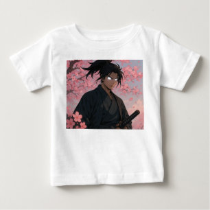 Pour Bébé Cherry Blossom Samurai Anime Toddler T-shirt