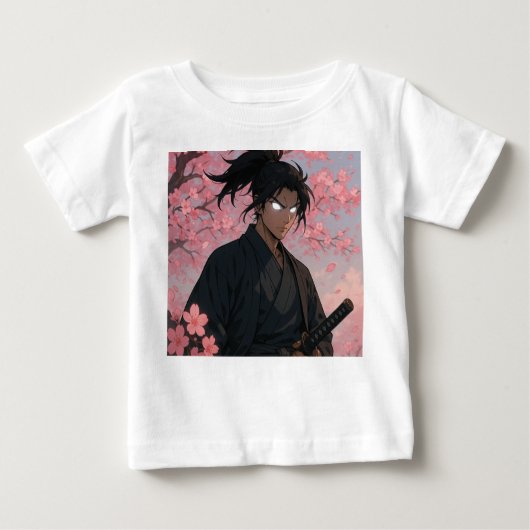 Pour Bébé Cherry Blossom Samurai Anime Toddler T-shirt (Devant)