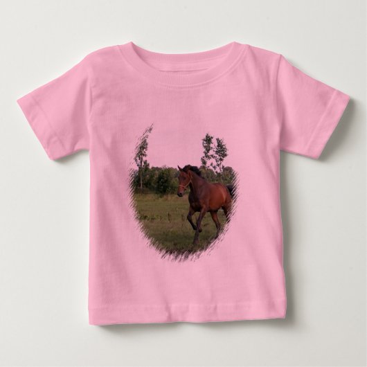 Pour Bébé Cheval de Baie sur T-shirt Toddler (Devant)