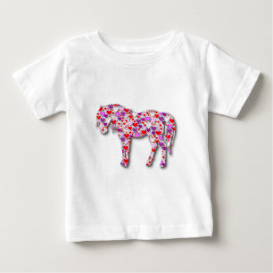 Pour Bébé Cheval de Coeur Rose - T-shirt