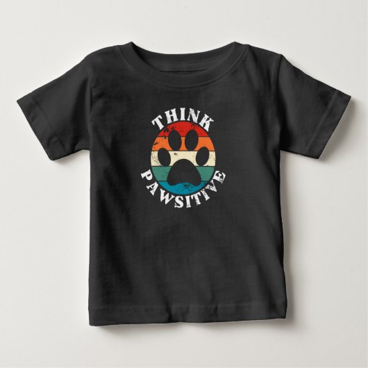 Pour Bébé Chien Paw Paw Pawsitive T-Shirt (Devant)