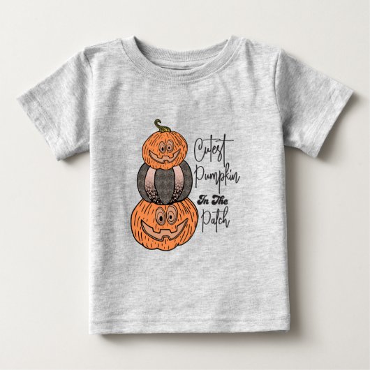 Pour Bébé Citrouille Cutest Dans Le Patch Baby T-Shirt (Devant)
