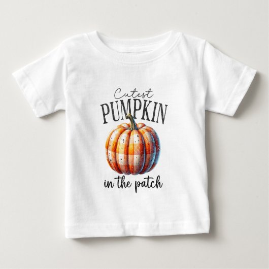 Pour Bébé Citrouille Cutest Dans Le Patch - T-Shirt Automne (Devant)