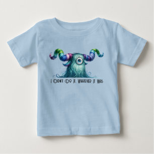 Pour Bébé Clyde - Monstre inquiet aux yeux unique - T-shirt 