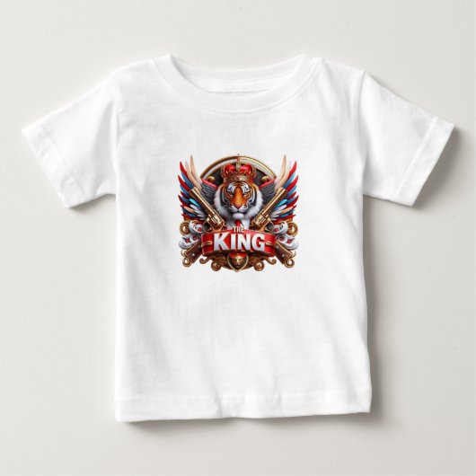 Pour Bébé Conception de T-Shirt à typographie « LE ROI » (Devant)