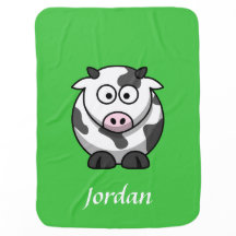 Couverture de vache personnalisée verte