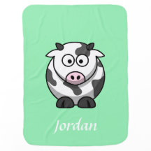 Couverture de vache personnalisée verte à la menth