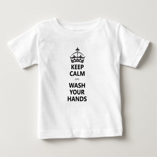 Pour Bébé covid-19 keep calm and wash your hands t-shirt (Devant)