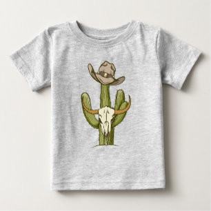 Pour Bébé Cowboy en Cactus de l'Ouest Idées Cadeaux T-Shirt 