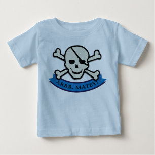 Pour Bébé Crâne - Baby Blue Fine Jersey T-shirt