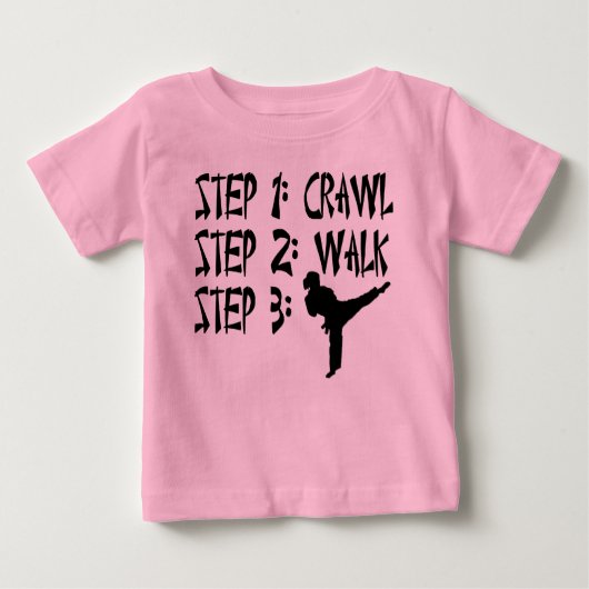 Pour Bébé Crawl Walk Karate T-shirt de la petite fille (Devant)