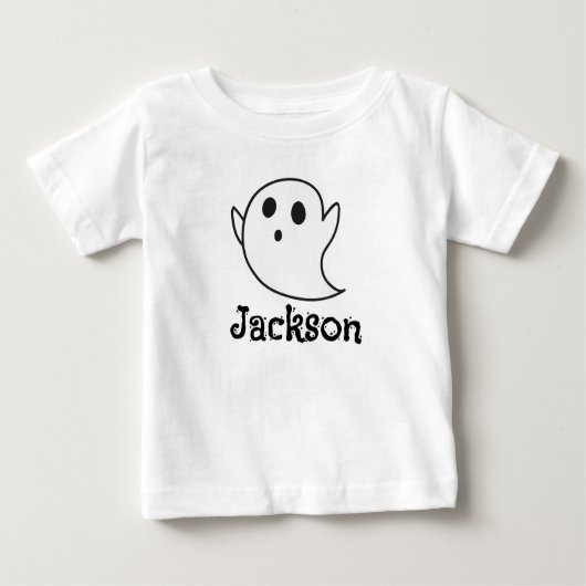 Pour Bébé Custom White Ghost Halloween T-Shirt for Toddlers  (Devant)