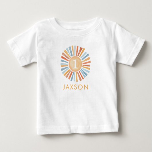 Pour Bébé Cute Boho Sunshine 1er Anniversaire Sun T-shirt (Devant)