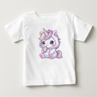 Pour Bébé Cute chibi unicorn t-shirt