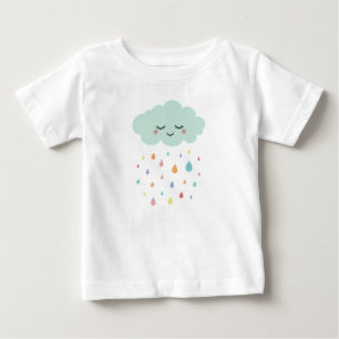 Pour Bébé Cute Cloud Pastel Colore Raindrops Baby t-shirt