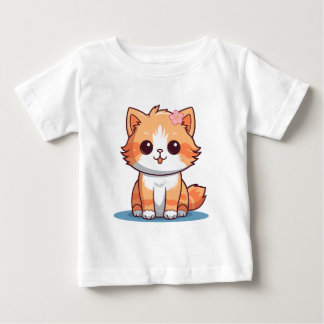 Pour Bébé Cute Floral Cat Baby T-Shirt (12–24M)