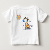 Pour Bébé Cute Giraffe & Sunshine – Kids T-Shirt (Dos)