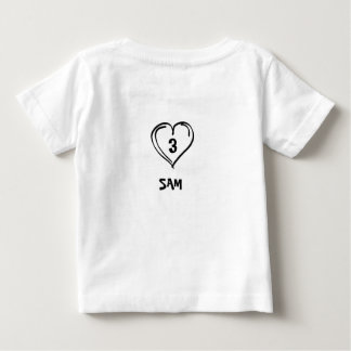 Pour Bébé Cute Mum & Dad Heart – Custom Name Baby T-Shirt