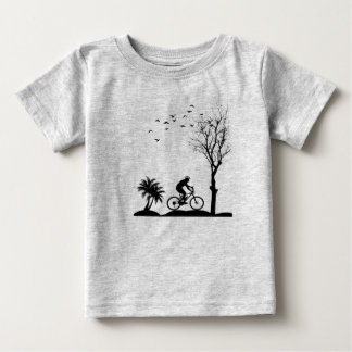 Pour Bébé Cute Nature Bicycle Art Baby T-Shirt | Soft Cotton