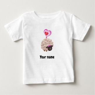 Pour Bébé Cute Sheep Baby T-Shirt – Add Name