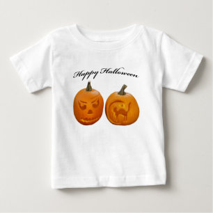 Pour Bébé Deux Citrouilles heureux T-shirt Halloween