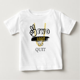 Pour Bébé DEUX LEGIT À QUITTER T-shirt 2e anniversaire