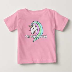 Pour Bébé Deux mignonnes T-Shirt Arc-En-Ciel Unicorn Toddler