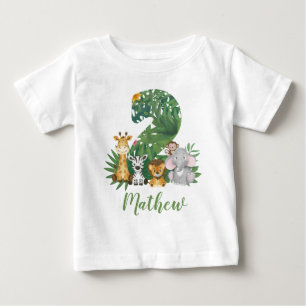 Pour Bébé Deux Wild Un 2e Anniversaire Jungle Safari T-shirt
