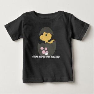 Pour Bébé Dino Chick 2 Baby Fin Jersey T-Shirt
