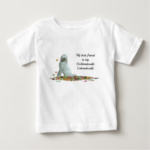 Pour Bébé Doodle Chien En Feuille Baby T-Shirt