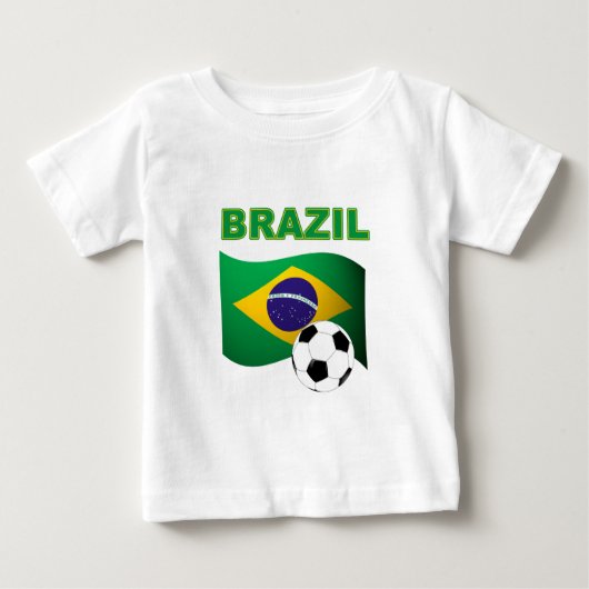 Pour Bébé Drapeau de T-shirt de coupe du monde du Brésil (Devant)