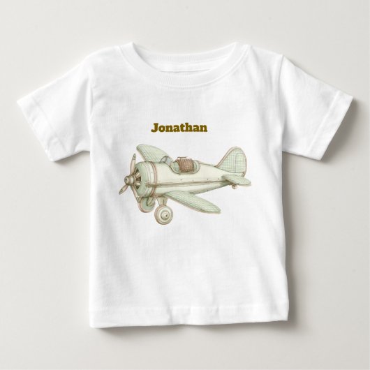 Pour Bébé Editable Vintage Neutral Baby T-Shirt (Devant)