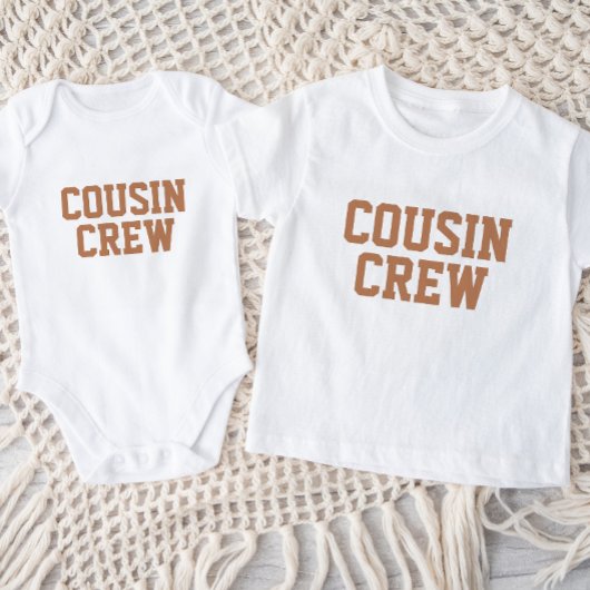 Pour Bébé Équipage Cousin | T-shirt enfant rouille