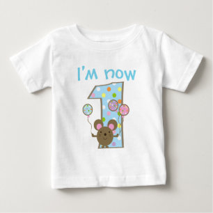 Pour Bébé Ęr T-shirt d'anniversaire de ballon de bleu fait