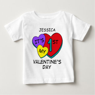 Pour Bébé ęr T-shirt de nourrisson de coeurs de