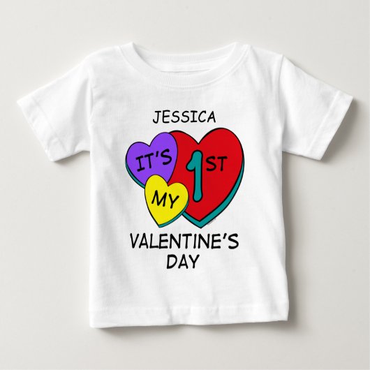 Pour Bébé ęr T-shirt de nourrisson de coeurs de (Devant)