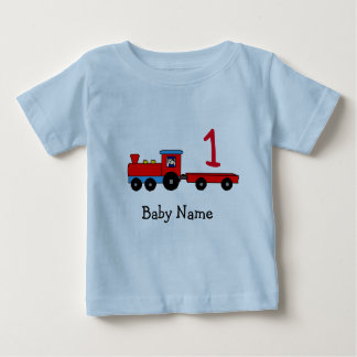 Pour Bébé ęr T-shirt de train personnalisé par anniversaire