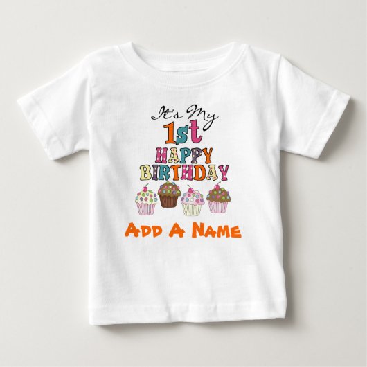 Pour Bébé Ęr T-shirt personnalisé d'anniversaire de petits (Devant)