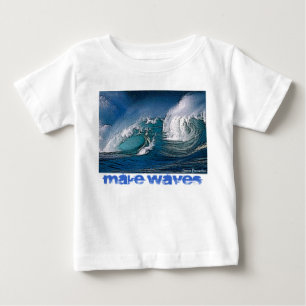 Pour Bébé Faites le T-shirt d'enfant en bas âge de vagues