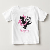 Pour Bébé Fille 1er Anniversaire Dinosaure avec T-Shirt Tutu (Devant)