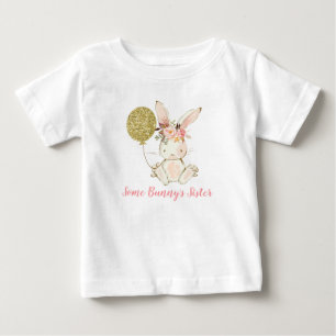 Pour Bébé Filles Lapin Balloon Une soeur de lapin T-shirt