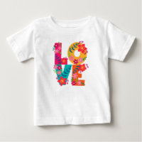 Flower power Amour t-shirt L.O.V.E.