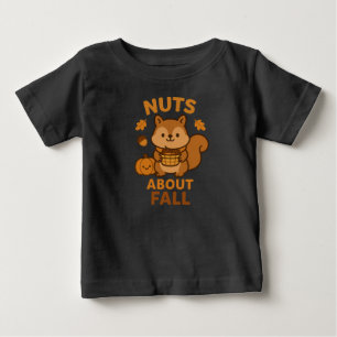 Pour Bébé Folle de l'automne – T-Shirt Enfants Écureuil Mign