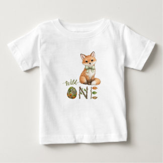 Pour Bébé Fox Wild One aquarelle T-Shirt 1er anniversaire bé